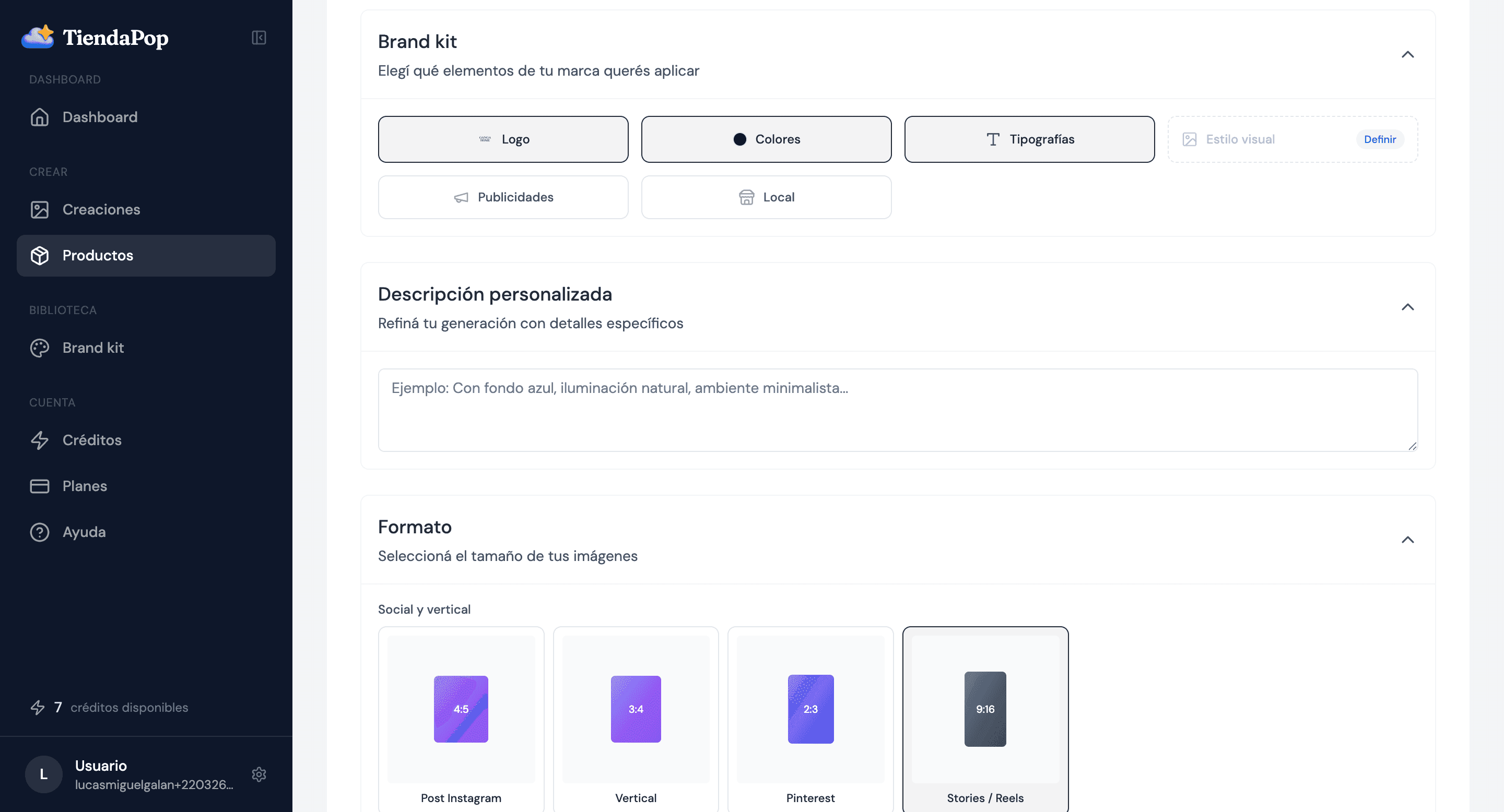 O novo Brand Kit do TiendaPop: identidade visual em segundos